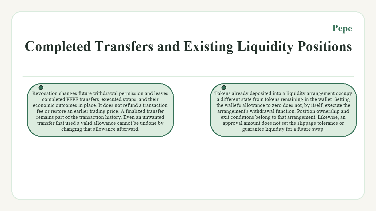Pepe - Completed Transfers and Existing Liquidity Positions - diagram